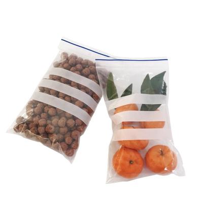 China Disposable LDPE Household Food Storage Clear Programmable Zipper Bags for sale