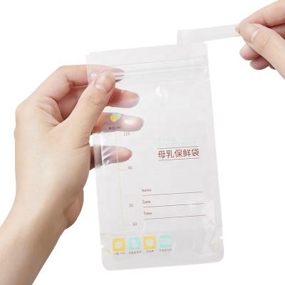 China 30pcs Cold Barrier Double Zipper Seal Breastmilk Storage Bag Milk Storage Bag Laminated Material Design Packaging Logo for sale