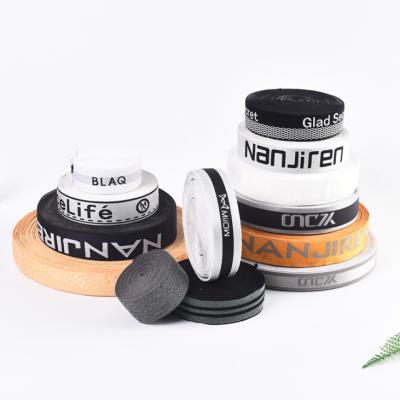 China Soft Nylon Elastic Elastic Band Underwear Printed Webbing Elastic Band With Logo for sale