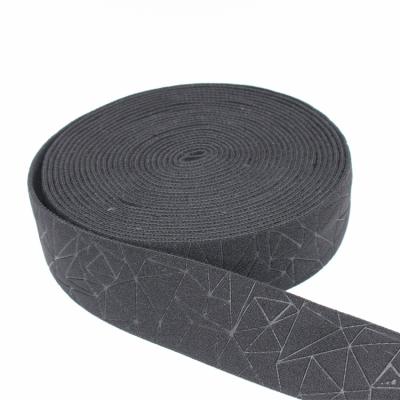 China Wholesale Elastic Custom Design Embossed Elastic Ribbon for sale