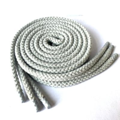 China Viable Custom Round Polyester Cotton Cord Rope With Silicone Ends Manufacturer for sale