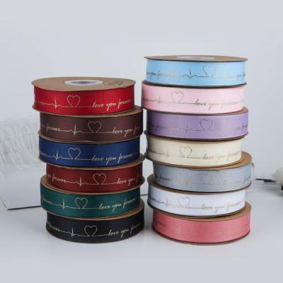 China Best Selling Customized High Tenacity Grosgrain Ribbon 1.5 Inch Christmas Party 100% Polyester Material Satin Ribbon for sale