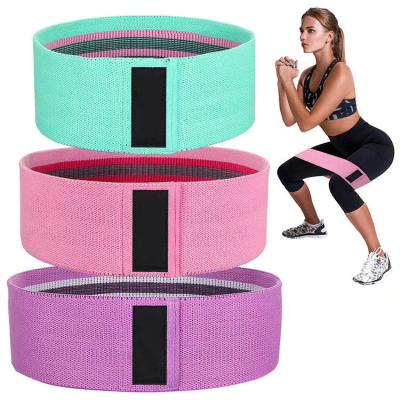 China Custom Durable Wholesale Fitness Yoga Gym Elastic Band Elastic Band Logo Fabric Resistance Bands Non-slip Manufacturer for sale