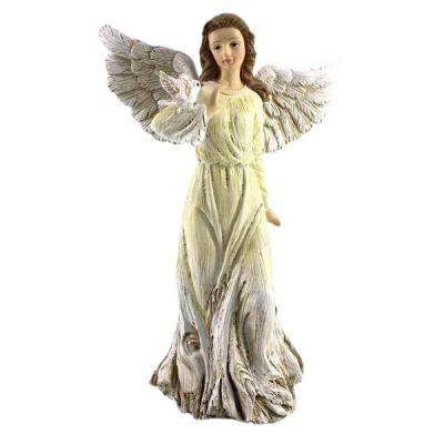 China Wholesale Europe Resin Open Angel Ornament Angel Take PEACE Prayer Statue For Home Decor for sale