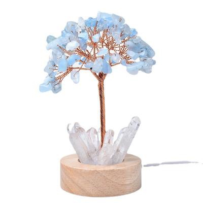 China China Natural Amethyst Lamp Crystal Tree Ornament Gift Home Decorate Crystal Tree Light for sale