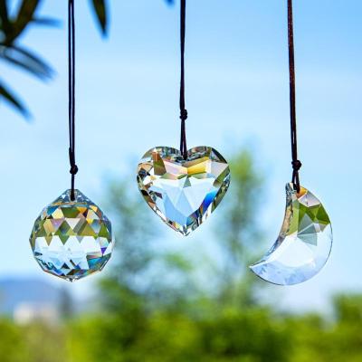 China China Love Moon Gift Crystal Stone Wind Chime Crystal Pendant Dreamy Pendant Craft for sale