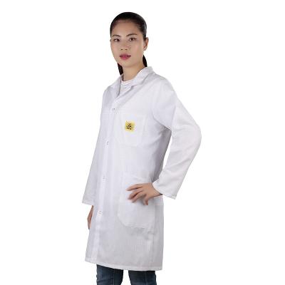 China Maxsharer ESD Color Lab Coat Electronic Antistatic White Garment For Cleanroom Worker for sale