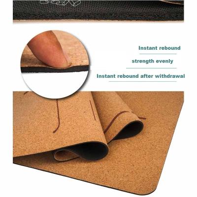 China Non-slip Soft Yoga Mat Cork TPE+Rubber Ground Mat Comfortable Anti-Slip Mat for sale