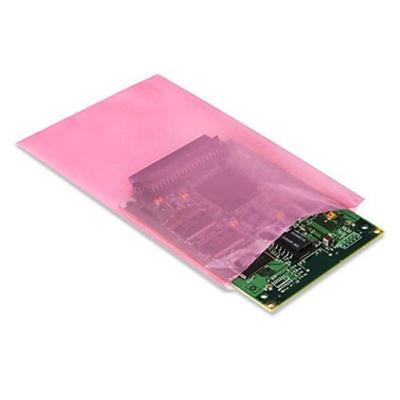 China Factory Custom Printed Logo Electronics Factory Plastic ESD Pink PE Bag A0105 Zip Lock Clear Poly PE Bags for sale