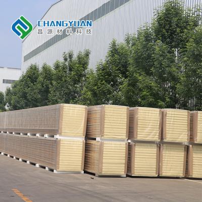 China Thickness 100/150/200mm Sandwich Pu Panel Insulated Wall System for sale