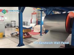 Insulation PU Sandwich Wall Panel Fire Resistant For Energy Saving