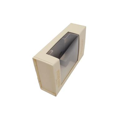 China Recycled Materials Cardboard Rigid Magnetic Closure Custom Packaging Gift Boxes With Clear PVC Window for sale