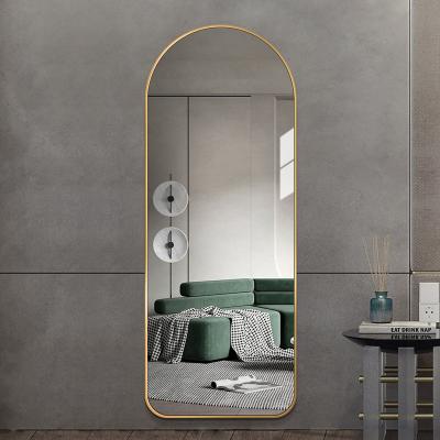 China Contemporary Wall Mounted Decorative Cosmetic Mirror Full Size Waterproof Explosion Proof Large Size Mirror for sale