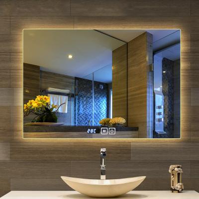 China Contemporary Wall Mounted Dimmable Anti Fog Led Bathroom Mirror, Smart Screen, Waterproof Lighting, Shatterproof Makeup for sale