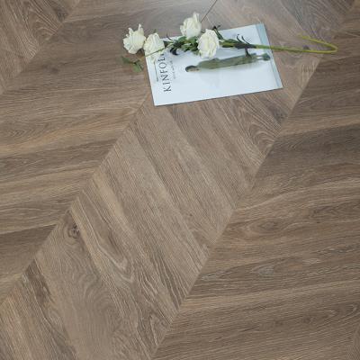 China Moisture Resistance New Model V Groove Herringbone Parquet Laminate Flooring for sale