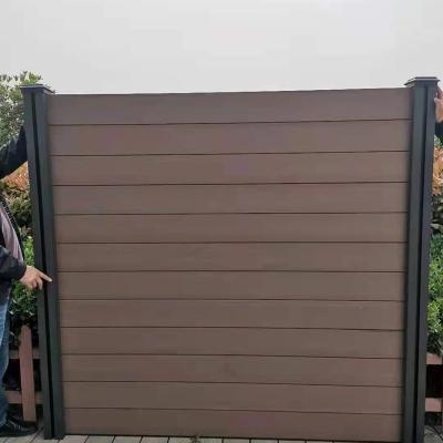 China ECO-Friendly+Easy installation wpc garden fence cheap price and durable plastic timber composite wpc fence panel for sale