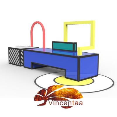 China Vincentaa 2021 New Modern High Quality Design Steel Park Bench for sale