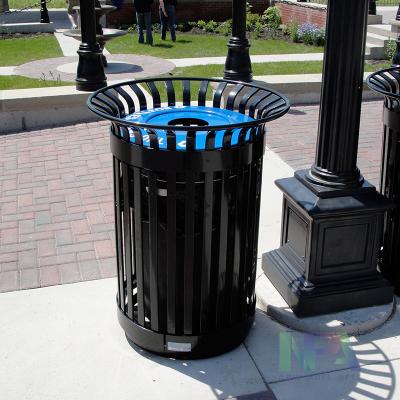 China NPA 2021 High Quality Customization Viable Around Outdoor Trash Can Metal Trash Cans Aluminum Steel Waste Cans for sale