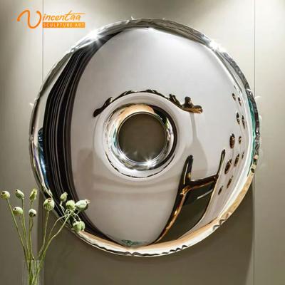 China Modern Home Abstract Art Decor Sculpture Minimalist Vincentaa 2021 Pop Donut Style Metal Wall Large For Sale for sale