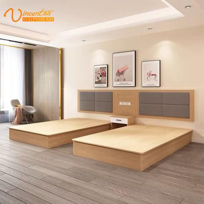 China 2021 Vincentaa Modern Hot Selling Popular Hotel Platform Bed Sets For Hotel Projects for sale