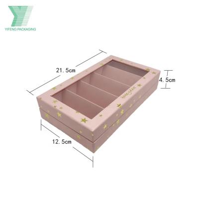 China High Quality Recycled Luxury Eco-friendly Custom Base Materials Logo Paper Packaging Box Lid And Gift Box With Clear PVC Window for sale