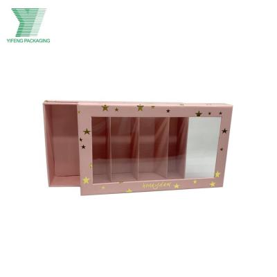 China Recycled Materials Luxury PVC Top Window Rigid Cardboard Custom Packaging Square Gift Box With Clear Lid for sale