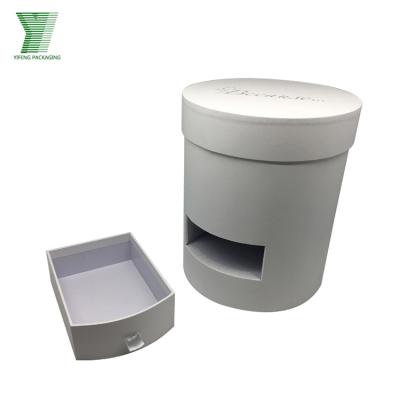 China Handmade Wholesale Customized Size And Customized Design Cylinder Flower Boxes With Drawer For Jewelry Gift Package Cardboard Packaging for sale