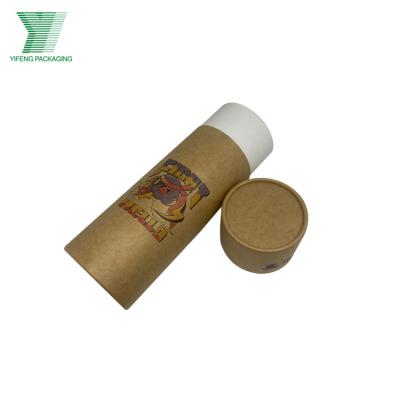 China Custom Food Grade Materials Cylindrical Kraft Paperboard Round Paper Tube Biodegradable Recycled Packaging Boxes for sale