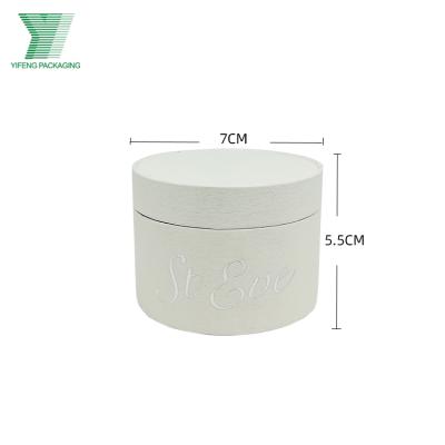 China Disposable Kraft Paper Packaging Lift Out Tube Candle Boxes With Insert Customized Silver Logo Round Box For Essential Oil Perfume Bottle for sale