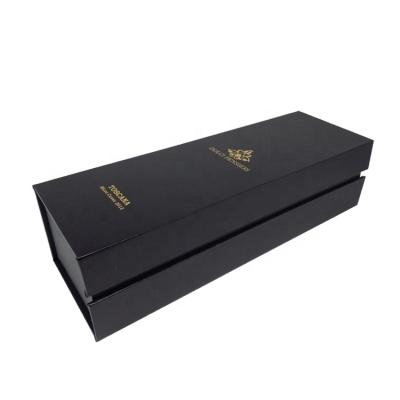 China Custom Vintage Cardboard Recyclable High End Magnetic Fin Lid Whiskey Bottle Packaging Ridden Wine Champagne Gift Box for sale