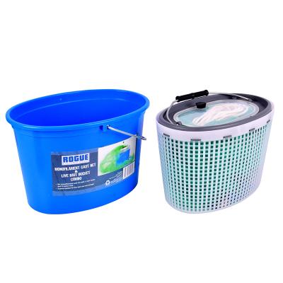 China AGITEK 5L Outdoor Activity Bait Bucket Ocean Boat Sea Fishing with Nylon Fishing Net Set for sale