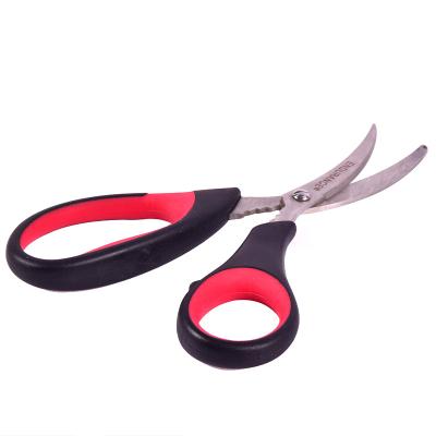 China Professional SS AGITEK Custom Fishing Tackle Making Seawater Cutting Scissors Case Tool SS S Shape Fishing Scissors for sale