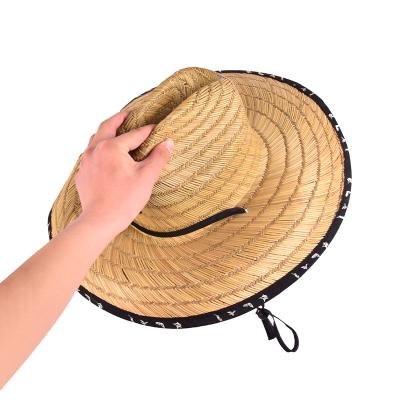 China AGITEK Popular COMMON Sun Hidden Cowboy Braid Entertainment Straw Glass Hat Customized Logo for sale