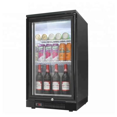 China Single-Temperature 108L Mini Bar Countertop Beverage Beer Bottle Cooler With CE Used Supermarket Refrigeration Equipment for sale