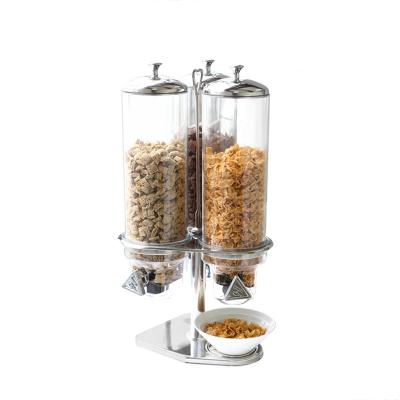 China Best Seller Classic Dry Food Dispenser, Cereal Dispenser, Double Control Twin Container For Kitchen Storage for sale