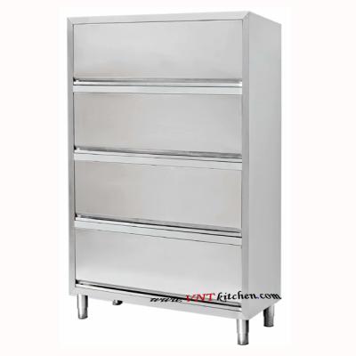 China Restaruant Commercial Restaurant Upright Storage Cabinet With Sliding Doors / Stainless Steel Sideboard for sale