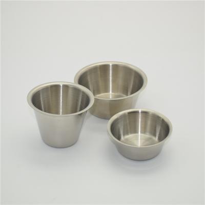 China Cups 18/8 - Individual Round Condiment Ramekins , Party Side Dish Sauce Cup Stainless Steel Kitchen Viable Sauce Set for sale