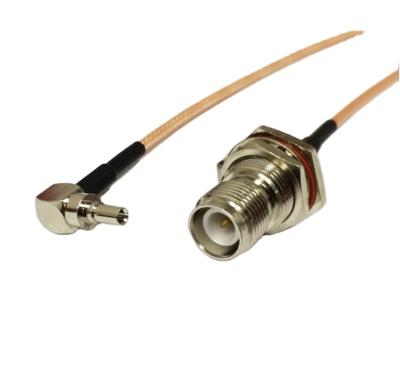 China Cupper RG316 Adapter Cable with CRC9 Right Angle Connector to Waterproof IP 67 BNC Female Connector for Extension Cable for sale