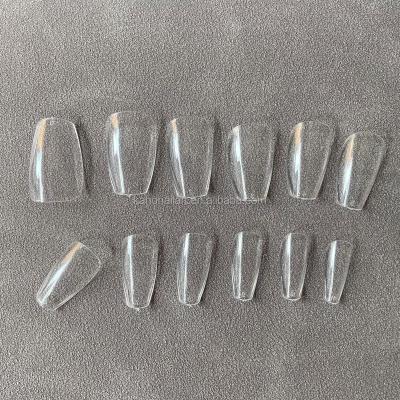 China Easy Apply New Arrival Coffin Nail Short Tips Professional Press On Nails Full Coverage Gel Nail Tips For Wholesale for sale