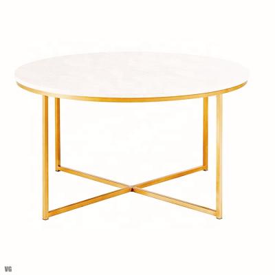 China Modern European Style Furniture Best Selling Luxury Marble Dining Table Coffee Table Round Stainless Steel Dining Table for sale