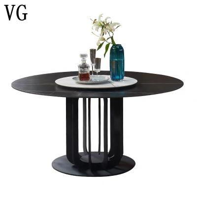 China Newest environmental protection Italy style environmental protection top made of rock dish table dining table set for sale