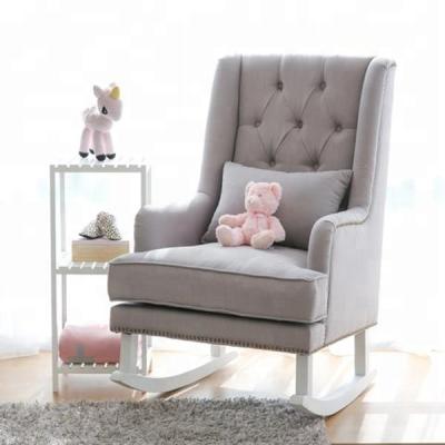 China New Nercy Classic Chair Upholstery Design Wooden Single Seat Swing Chair Butterfly Extended Rocking Chair for sale