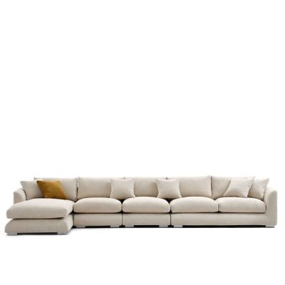 China Chinese factory wholesale detachable modern simple flannel L-shaped sectional sofa living room style furniture living room cover for sale