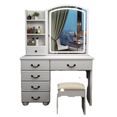 China (Other)Modern Style Adjustable Dressing Table Panel Dressing Table For Bedroom White Dressing Table With Led Mirror for sale