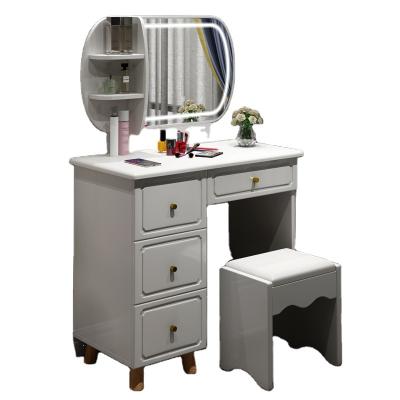 China (Other) Modern Dresser HDF Adjustable Single Dressing Table With Maxi Mirror And Stool Dressers For Woman for sale