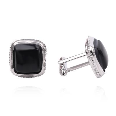 China High Quality Silver Color Square Cufflinks Shirts Cufflinks Fashion Wedding Gift Button Crystal Guests Souvenir Gifts Toiletries Gift Man Jewelry for sale