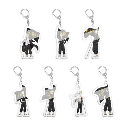 China Hanagaki Budo Durable Pendant Action Number Key Ring Avengers Tokyo Anime Japan Acrylic Bilateral Transparent Key Chain for sale