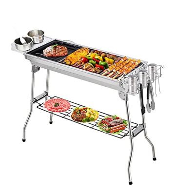 China Easily Cleaned Outdoor Stainless Steel Charcoal Foldable BBQ Grills For Sale Grill Machine BBQ for sale