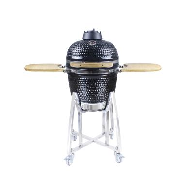 China Adjustable Size 18 Inch Charcoal Black Smokeless BBQ Grills BBQ Ceramic Grill Outdoor Cooking Appliance for sale