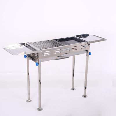 China Adjustable High Quality Portable Outdoor BBQ Grill Charcoal Size Stainless Steel BBQ Grill Camping Grill for sale